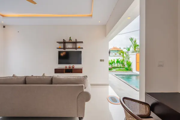 Living room kitchen — The Tjindra Mata Ubud, Bali