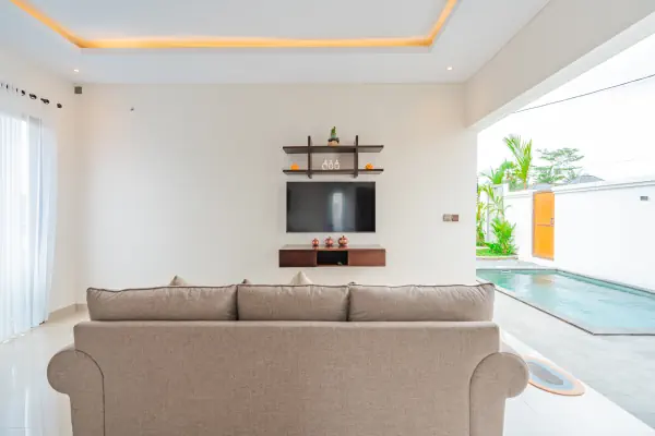 Living room kitchen — The Tjindra Mata Ubud, Bali
