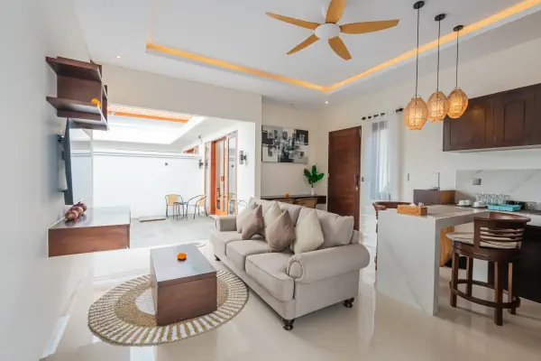 Living room kitchen — The Tjindra Mata Ubud, Bali