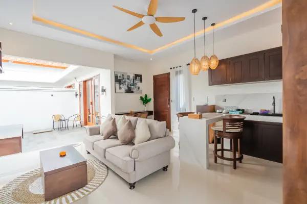 Living room kitchen — The Tjindra Mata Ubud, Bali