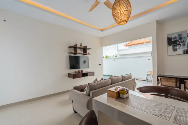Living room kitchen — The Tjindra Mata Ubud, Bali