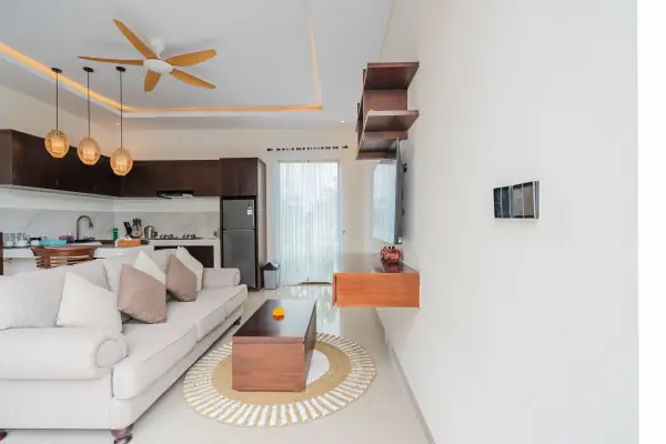 Living room kitchen — The Tjindra Mata Ubud, Bali
